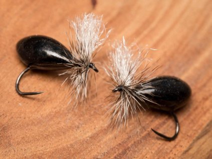 black bambula terrestrial dry fly white post fse106a