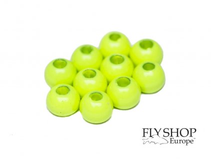 Tungstenové hlavičky FS Europe Round Tungsten Beads - Chartreuse (10 Pack)
