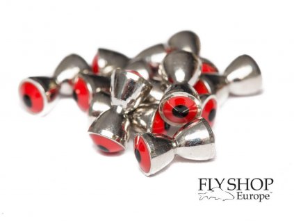 FS Europe Brass Dumbbell Eyes 4mm - Red Nickel (10 Pack)