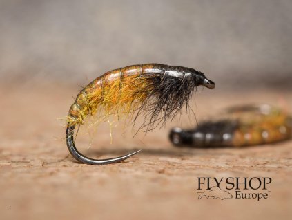 Weighted Czech Nymph - Amber Black