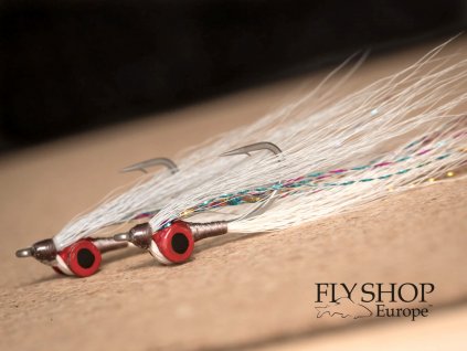 Clouser Minnow Streamer - White Tan BARBED