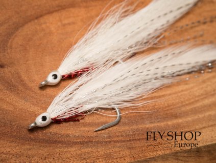 Strímer White Bucktail Deceiver BARBED