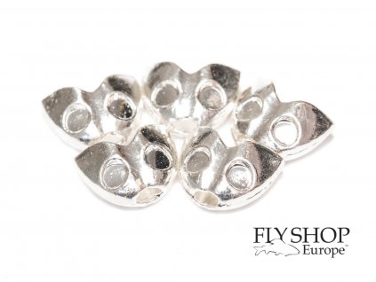 Tungstenové hlavičky FS Europe Heavy Sculpin Heads - Silver (5 Pack)