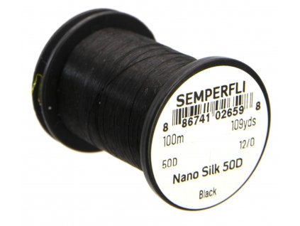 Viazacia niť Semperfli Nano Silk Ultra 50D 12/0 Black