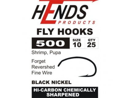 Hends 500 Barbed Fly Hooks (25 Pack)