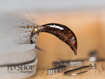 Slick Tungsten Body Peeping Caddis Nymph - Brown
