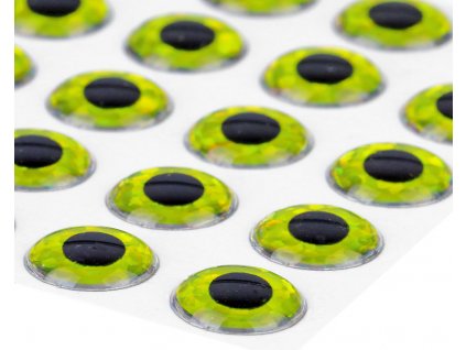 Sybai 3D Epoxy Eyes Holographic Yellow (20 Pack)