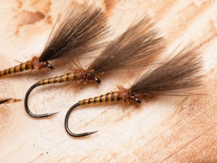 ginger quill shuttlecock emerger dry fly fse530