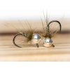 heavy olive jig nymph silver bead fse039s