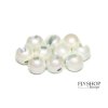 FS Europe Slotted Tungsten Beads Normal Slot - Pearl (10 Pack)