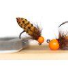 Earthworm Mop Fly - Hot Orange Bead
