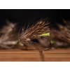 grey sedge caddis dry fly chartreuse tip fse045