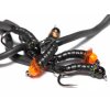 black squirmito orange bead squirmy wormy fse046