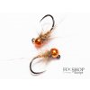 Squirrel Jig Nymph - Metallic Orange
