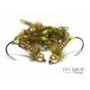 Olive Stripped Quill Nymph Chartreuse Tip
