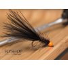 Lúra Black Marabou Leech - Orange Bead