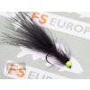 Black Marabou CDC Leech - Chartreuse Bead