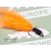 Lúra Hot Orange Marabou Leech - Black Body