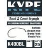 Muškárske háčiky Kype K400BL Scud & Czech Nymph Fly Hooks (25 Pack)