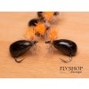 Black Bambula Terrestrial Dry Fly - Orange Post
