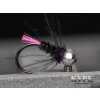 Jigová nymfa Black Jig Nymph - Pink Tag