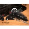 Strímer Black & White Dungeon Streamer - 2 Tandem Hooks, BARBED