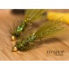 Strímer Crystal Olive Wooly Bugger Streamer BARBED