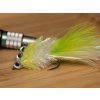 crystal chartreuse white wooly bugger streamer fly fse224