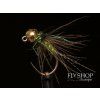 Jigová nymfa Thread Rib Hare's Ear Jig Nymph - Chartreuse