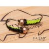 2Tone Woven Caddis Nymph - Black & Chartreuse