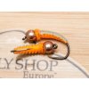 2tone woven caddis nymph grey orange fse318