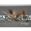 Suchá muška Olive Quill Parachute Dry - CDC Post