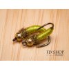 Nymfa Golden Olive Bodyglass Tungsten Nymph