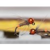 hot spot pheasant tail nymph metallic orange bead fse347