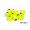 FS Europe Brass Cone Heads - Chartreuse (10 Pack)