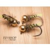 Jigová nymfa Heavy Chartreuse Rib Jig Nymph - Gold Bead
