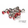 FS Europe Brass Dumbbell Eyes 4mm - Red Nickel (10 Pack)