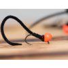 micro chenille worm fly black hot orange fse440