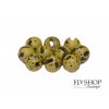FS Europe Slotted Tungsten PLUS Beads Small Slot - Mottled Matt Olive (10 Pack)