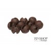 Tungstenové hlavičky FS Europe Slotted Tungsten PLUS Beads Small Slot - Mottled Matt Brown (10 Pack)