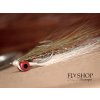 Clouser Minnow Streamer - White Olive BARBED