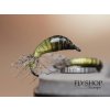 9864 slick peeping caddis nymph two tone olive copy