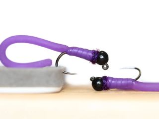 When in doubt, throw them a purple squirmy 😊 This squirm material from flybox is super soft! Tied on Kype K300BL, with 3.5...