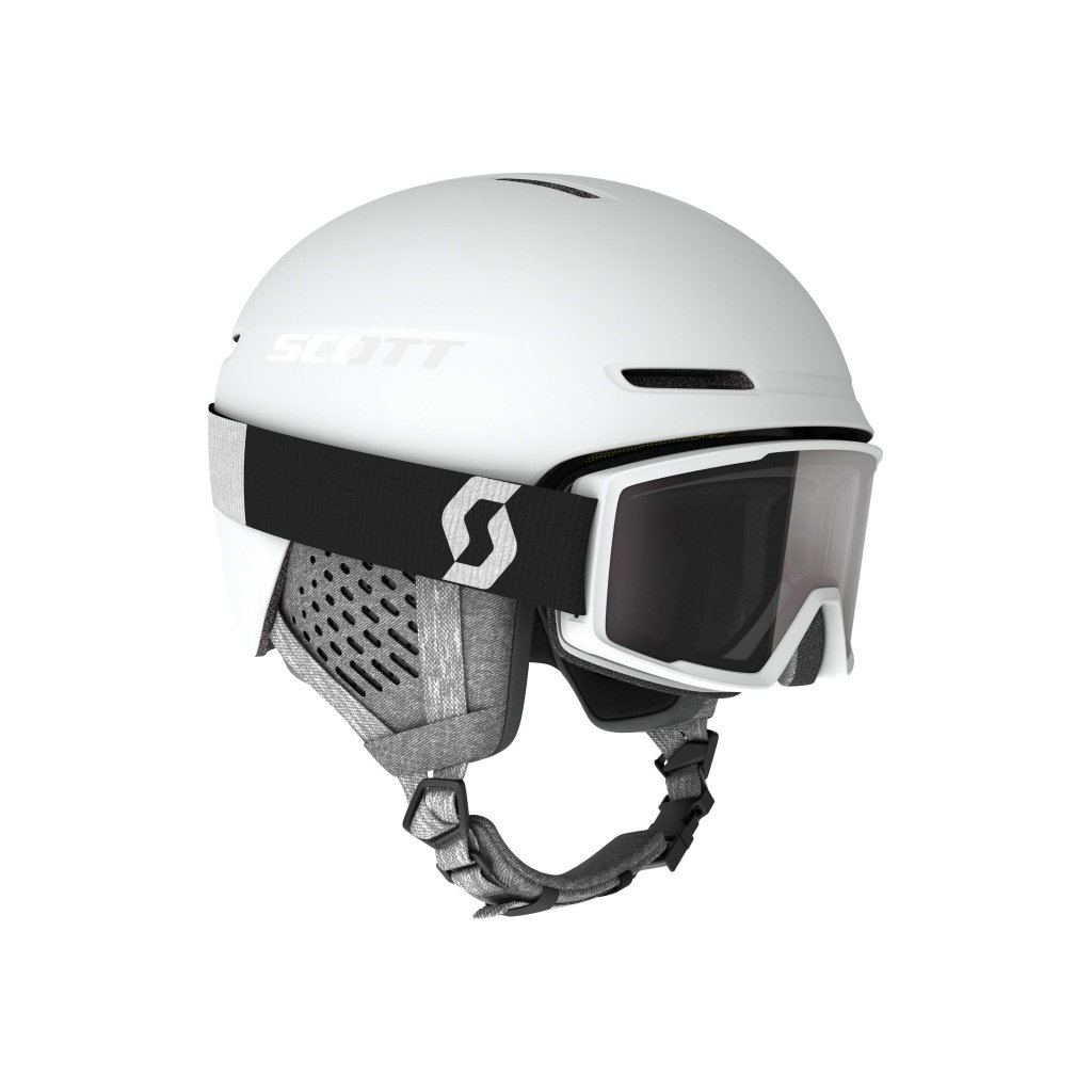 FLS06401818 scott combo helmet track goggle factor pro white