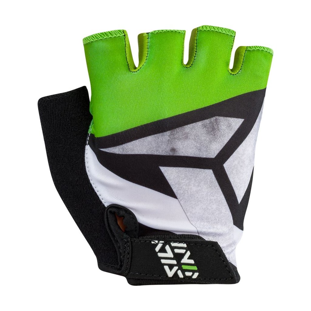 FLS10900013 silvini detske cyklisticke rukavice ose cerna zelena