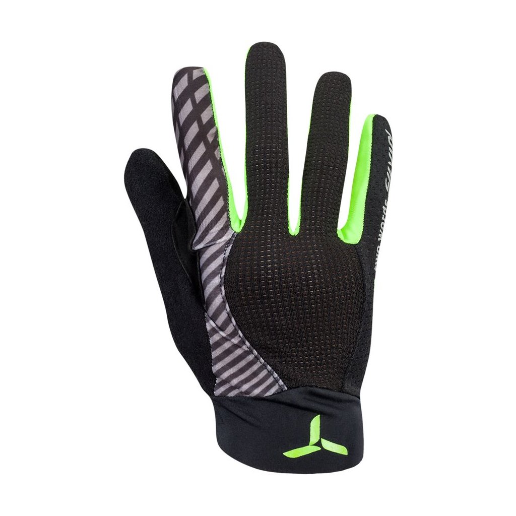 FLS10900131 silvini panske cyklo rukavice team cerna zelena
