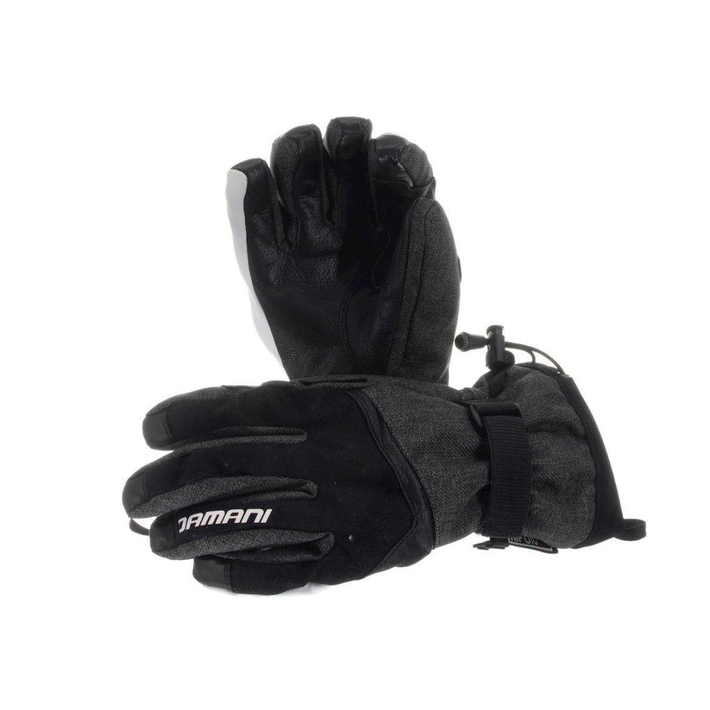 FLS06800103 lyzarske panske rukavice damani r04 kozena dlan standard cerno seda
