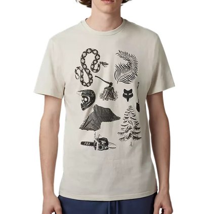 FLS12400745 fox track beast ss premium tee vintage white