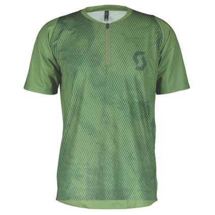 FLS06401490 scott shirt mens trail vertic zip ss green 2022