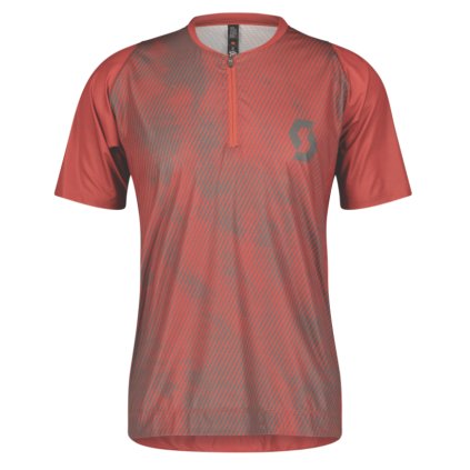 FLS06401482 scott shirt mens trail vertic zip ss red grey 2022